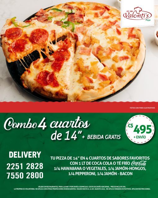 Combo 4 Cuartos de 14"