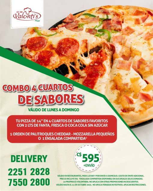 Combo 4 Cuartos de 14"